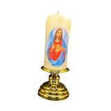 Maxbell Flameless Electronic Candles Lamp LED Prayer for Larterns Wedding Decoration Jesus