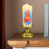 Maxbell Flameless Electronic Candles Lamp LED Prayer for Larterns Wedding Decoration Jesus