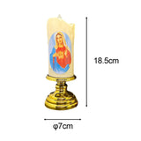Maxbell Flameless Electronic Candles Lamp LED Prayer for Larterns Wedding Decoration Our Lady