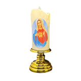 Maxbell Flameless Electronic Candles Lamp LED Prayer for Larterns Wedding Decoration Our Lady