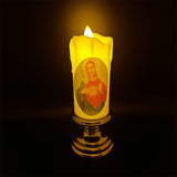 Maxbell Flameless Electronic Candles Lamp LED Prayer for Larterns Wedding Decoration Our Lady