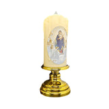 Maxbell Flameless Electronic Candles Lamp LED Prayer for Larterns Wedding Decoration holy family