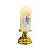 Maxbell Flameless Electronic Candles Lamp LED Prayer for Larterns Wedding Decoration holy family