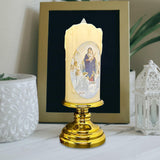 Maxbell Flameless Electronic Candles Lamp LED Prayer for Larterns Wedding Decoration holy family
