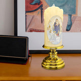 Maxbell Flameless Electronic Candles Lamp LED Prayer for Larterns Wedding Decoration holy family