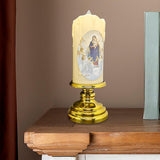 Maxbell Flameless Electronic Candles Lamp LED Prayer for Larterns Wedding Decoration holy family