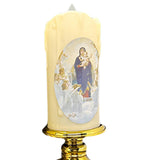 Maxbell Flameless Electronic Candles Lamp LED Prayer for Larterns Wedding Decoration holy family