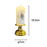 Maxbell Flameless Electronic Candles Lamp LED Prayer for Larterns Wedding Decoration holy family