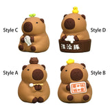 Maxbell Capybara Statue Collectible Crafts Animal Figure for Festival Auto Bookshelf Style A