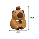 Maxbell Capybara Statue Collectible Crafts Animal Figure for Festival Auto Bookshelf Style A