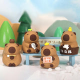 Maxbell Capybara Statue Collectible Crafts Animal Figure for Festival Auto Bookshelf Style A