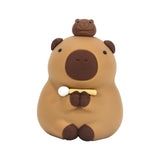 Maxbell Capybara Statue Collectible Crafts Animal Figure for Festival Auto Bookshelf Style A