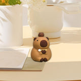 Maxbell Capybara Statue Collectible Crafts Animal Figure for Festival Auto Bookshelf Style A