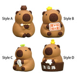 Maxbell Capybara Statue Collectible Crafts Animal Figure for Festival Auto Bookshelf Style A