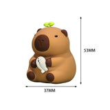 Maxbell Capybara Statue Collectible Crafts Animal Figure for Festival Auto Bookshelf Style C