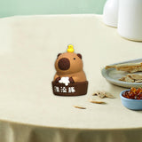 Maxbell Capybara Statue Collectible Crafts Animal Figure for Festival Auto Bookshelf Style D