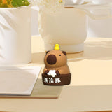 Maxbell Capybara Statue Collectible Crafts Animal Figure for Festival Auto Bookshelf Style D