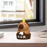 Maxbell Capybara Statue Collectible Crafts Animal Figure for Festival Auto Bookshelf Style D