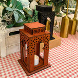 Maxbell Candle Lanterns Candle Holder Decor Table Lantern for Living Room Patio Home Brown
