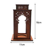 Maxbell Candle Lanterns Candle Holder Decor Table Lantern for Living Room Patio Home Brown