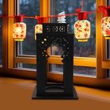 Maxbell Candle Lanterns Candle Holder Decor Table Lantern for Living Room Patio Home Black