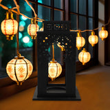 Maxbell Candle Lanterns Candle Holder Decor Table Lantern for Living Room Patio Home Black