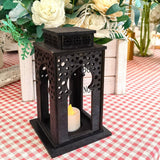 Maxbell Candle Lanterns Candle Holder Decor Table Lantern for Living Room Patio Home Black