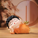Maxbell Incense Stick Holder Buddhist Statue Incense Burner for Bedroom Desktop Home Sleeping