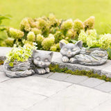 Maxbell Balcony Flower Pot Sleeping Cat Planter for Home Office Desk Decor Versatile Left