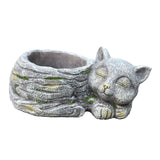 Maxbell Balcony Flower Pot Sleeping Cat Planter for Home Office Desk Decor Versatile Left
