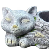 Maxbell Balcony Flower Pot Sleeping Cat Planter for Home Office Desk Decor Versatile Right