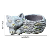 Maxbell Balcony Flower Pot Sleeping Cat Planter for Home Office Desk Decor Versatile Right
