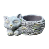 Maxbell Balcony Flower Pot Sleeping Cat Planter for Home Office Desk Decor Versatile Right