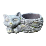 Maxbell Balcony Flower Pot Sleeping Cat Planter for Home Office Desk Decor Versatile Right