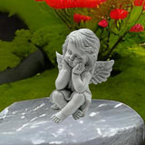 Maxbell Little Angel Figurine Decorative Angel Statue for Living Room Office Bedroom Style B
