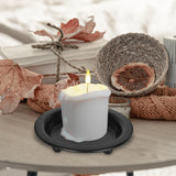 Maxbell Iron Plate Candle Holder Ornament Wedding Candle Plate for Hotel Home Dinner