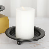 Maxbell Iron Plate Candle Holder Ornament Wedding Candle Plate for Hotel Home Dinner