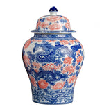 Maxbell Ginger Jar Chinese 1300ml Ceramic Porcelain Storage Jar for Office Home Gift dragon