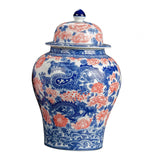 Maxbell Ginger Jar Chinese 1300ml Ceramic Porcelain Storage Jar for Office Home Gift dragon