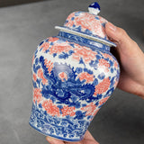 Maxbell Ginger Jar Chinese 1300ml Ceramic Porcelain Storage Jar for Office Home Gift dragon