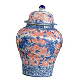 Maxbell Ginger Jar Chinese 1300ml Ceramic Porcelain Storage Jar for Office Home Gift phoenix