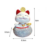 Maxbell Lucky Cat Figurine Car Decorations for Spring Festival Entrance Cabinet Desk Style A