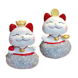 Maxbell Lucky Cat Figurine Car Decorations for Spring Festival Entrance Cabinet Desk Style A