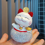 Maxbell Lucky Cat Figurine Car Decorations for Spring Festival Entrance Cabinet Desk Style A
