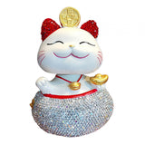 Maxbell Lucky Cat Figurine Car Decorations for Spring Festival Entrance Cabinet Desk Style A