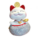 Maxbell Lucky Cat Figurine Car Decorations for Spring Festival Entrance Cabinet Desk Style A