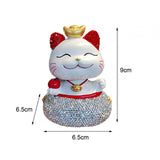 Maxbell Lucky Cat Figurine Car Decorations for Spring Festival Entrance Cabinet Desk Style B