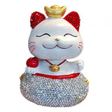Maxbell Lucky Cat Figurine Car Decorations for Spring Festival Entrance Cabinet Desk Style B