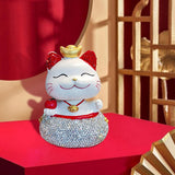 Maxbell Lucky Cat Figurine Car Decorations for Spring Festival Entrance Cabinet Desk Style B