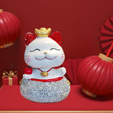 Maxbell Lucky Cat Figurine Car Decorations for Spring Festival Entrance Cabinet Desk Style B